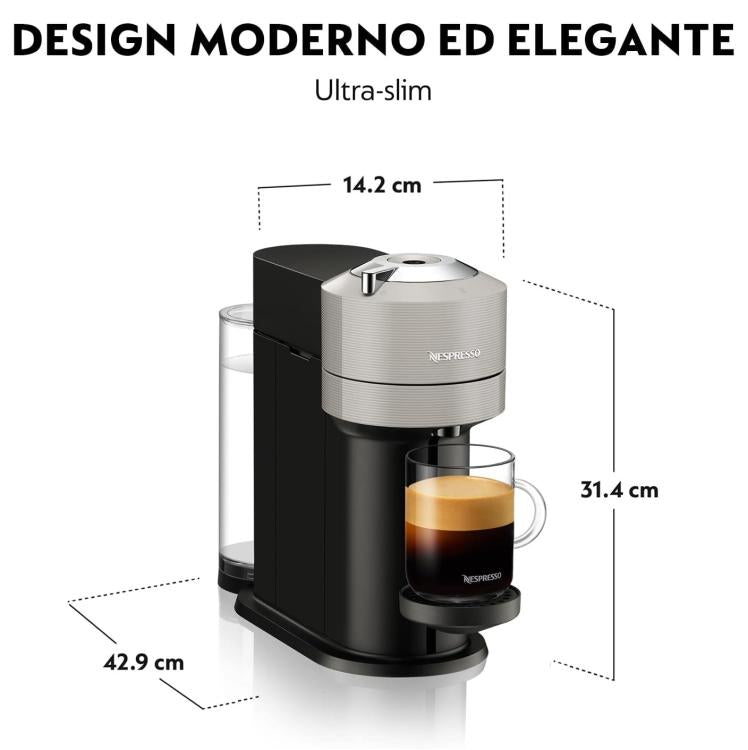 DELONGHI MACCHINA DEL CAFFÈ VERTUO NEXT NESPRESSO CAPSULE M.D.C. XN910B10 GRIGIO