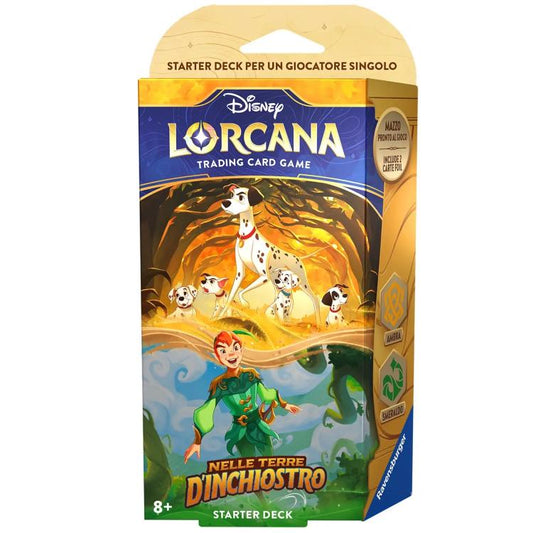 Disney Lorcana Nelle Terre D'Inchiostro Starter Deck Ambra/Smeraldo Card Tcg Ita