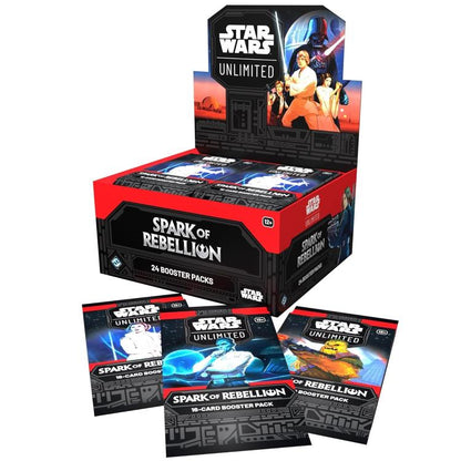 Star Wars Unlimited Sparks Of Ribellion Pack 24 Bustine Cioco Di Carte Card Game