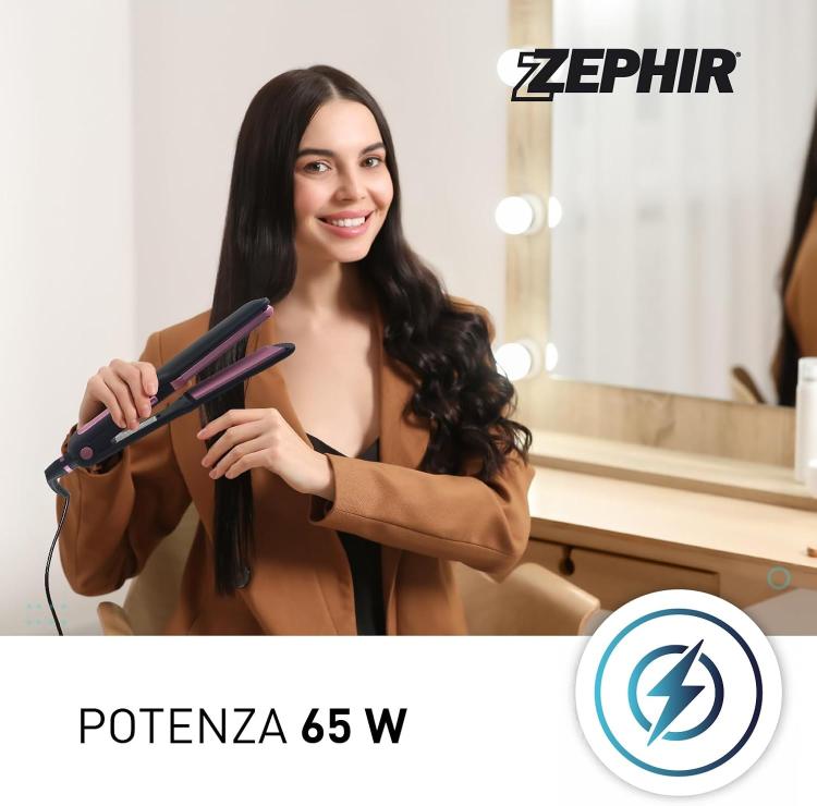 Zephir Piastra Per Capelli Larga Ceramica Liscio E Frisee 2In1 Lisciante Zhb742