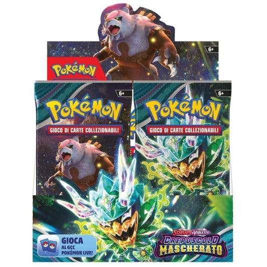 Pokemon Box 36 Bustine Crepuscolo Mascherato Scarlatto/Violetto Carte Tcg Gcc It