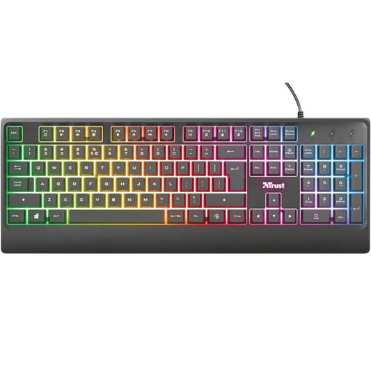 Trust Tastiera Basic Gaming Led Keyboard Retroilluminata Multicolore Pc Da Gioco