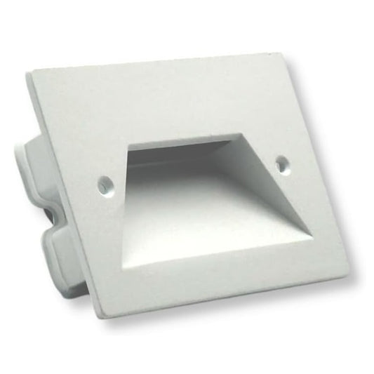 Universo Es49-G3c Punto Luce Segnapasso Rettangolare Led ad Incasso Cambia Colore CCT 3in1 da 3w 24° Da Esterno Ip65 Scatola 503 per Scale Giardino - Bianco