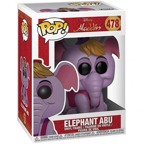 Funko Pop ! Disney Aladdin - (478) Elephant Abu - Statuetta Vinyl Figure 9Cm