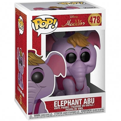 Funko Pop ! Disney Aladdin - (478) Elephant Abu - Statuetta Vinyl Figure 9Cm