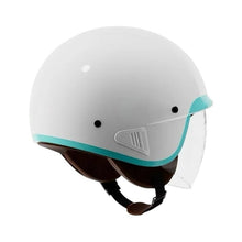 Casco Baby Moto Scooter Omologato per Bambini Visiera Bianco/Blu Tg.YM 51-52 cm