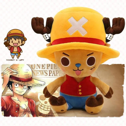 Peluche One Piece Chopper X Monkey  D.Luffy Design Sakami Plush 20Cm Pupazzo Op