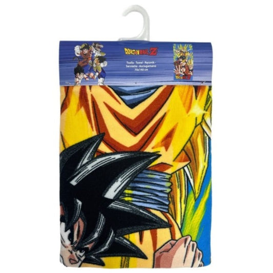 Telo Mare Dragon Ball Z Goku Beach Asciugamano Microfibra Da Spiaggia 140X70Cm
