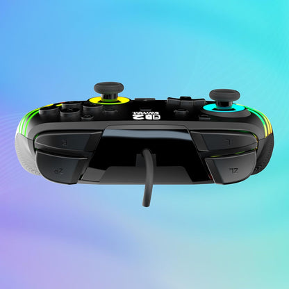 Turtle Beach - Afterglow (Nero) - Controller Wired RGB Retroilluminato Gaming Cablato per Nintendo Switch 2, Funziona anche con Nintendo Switch/Oled