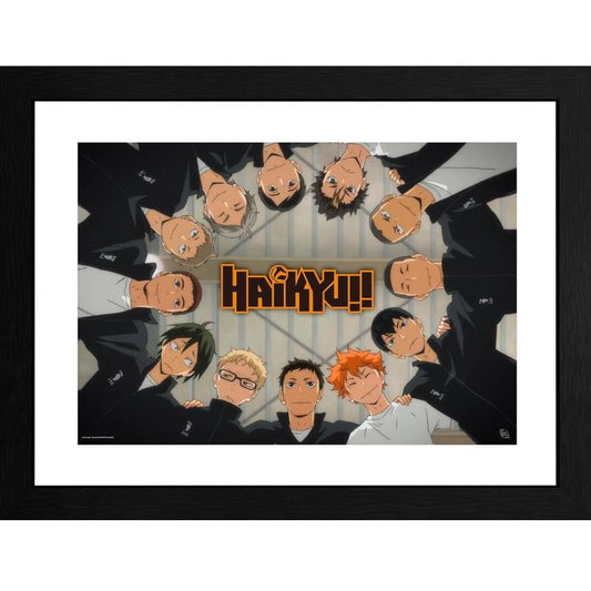 ABYSTYLE - HAIKYU!! (KARASUNO FIGHT) POSTER INCORNICIATO STAMPA ANIME + CORNICE