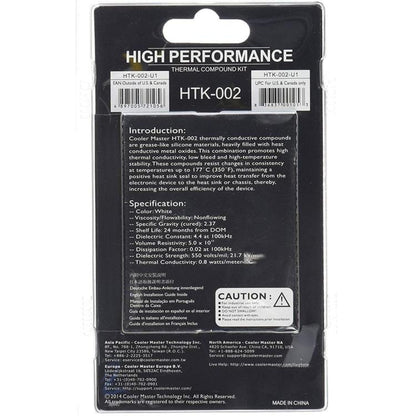 COOLER MASTER HTK-002 SIRINGA PASTA TERMICA TERMOCONDUTTIVA THERMALGREASE CPU