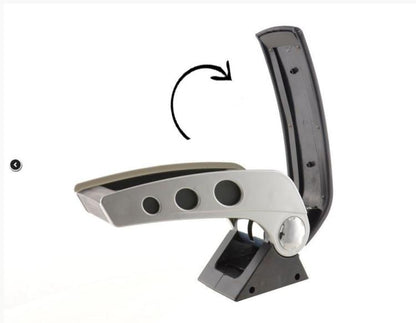 BRACCIOLO AUTO UNIVERSALE RIBALTABILE NERO CROMATO PORTA OGGETTI POGGIA BRACCIO