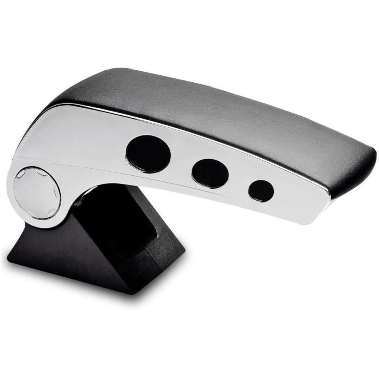 BRACCIOLO AUTO UNIVERSALE RIBALTABILE NERO CROMATO PORTA OGGETTI POGGIA BRACCIO