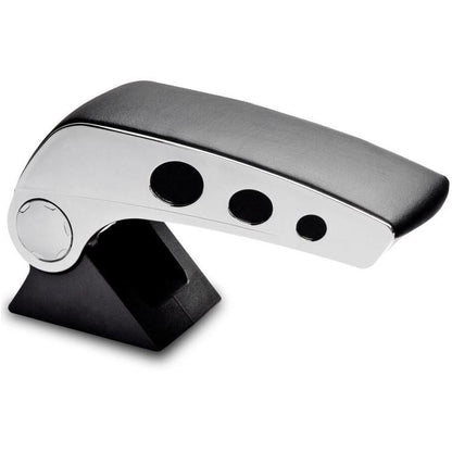 BRACCIOLO AUTO UNIVERSALE RIBALTABILE NERO CROMATO PORTA OGGETTI POGGIA BRACCIO