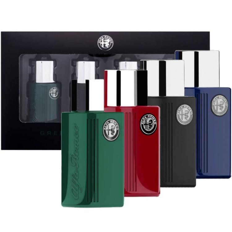 Alfa Romeo Confezione Regalo Uomo Green Black Blue Red Profumi Eau De Toilette