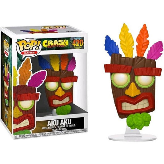 Funko Pop Games Crash Bandicoot 420 Aku Aku Vinyl Figure Play Station Sony Ps4
