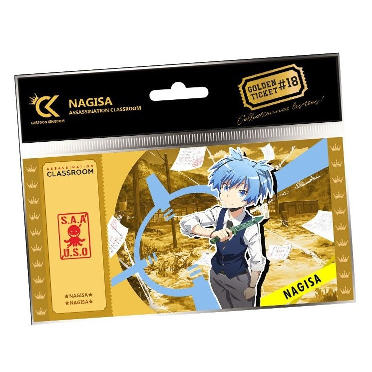 CARTOON KINGDOM - GOLDEN TICKET: ASSASSINATION CLASSROOM (NAGISA) #18 COLLEZIONE