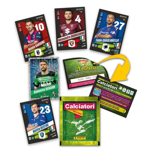 CALCIATORI PANINI 2022-2023 PACK BLISTER DI 5 BUSTINE PER ALBUM CALCIO (SERIE A)