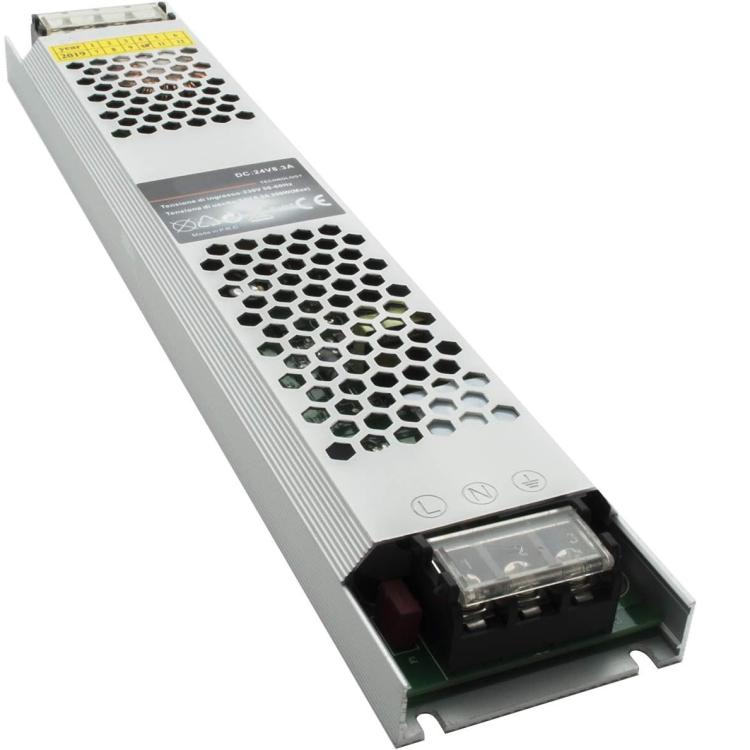ALIMENTATORE 200W TRASFORMATORE STABILIZZATO SLIM 24V 8.3A STRISCE LUCI LED 230V
