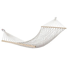 Amaca Classica Corda a Rete Cotone Sostegno Asse Legno 80x200 Giardino Campeggio