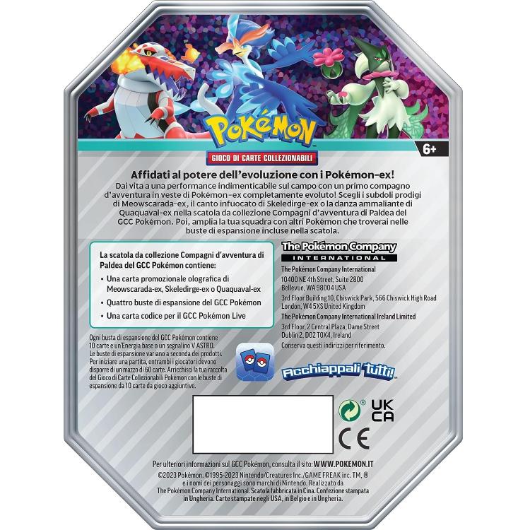 Pokemon Tin: Compagni D'Avventura Di Paldea Espansione Partner (Meowscarada-Ex)