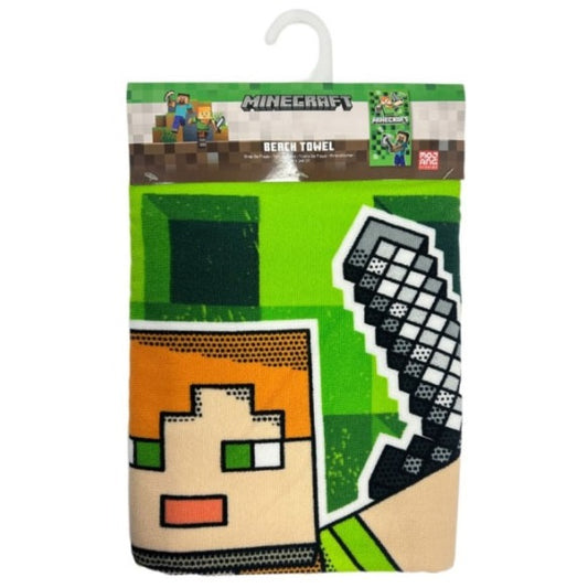 Telo Mare Minecraft Beach Asciugamano Microfibra Spiaggia Coprilettino 140X70Cm