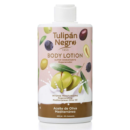 Tulipan Negro Lozione Corpo Body Crema Idratante (Olio Oliva Mediterranea) 400Ml