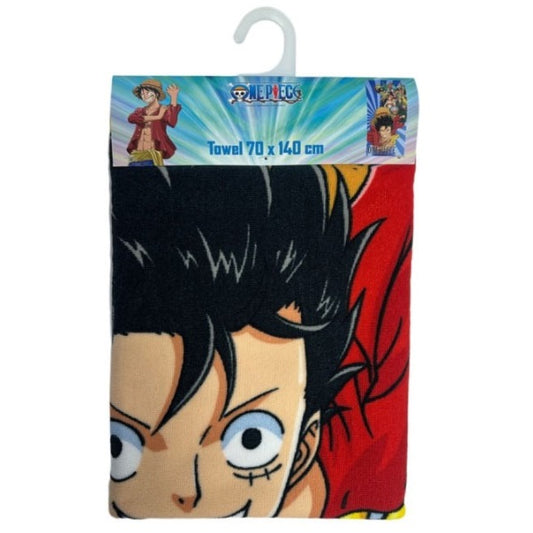 Telo Mare One Piece Crew Luffy Beach Asciugamano Microfibra Da Spiaggia 140X70Cm
