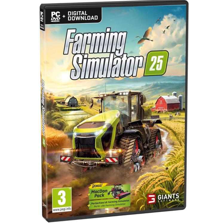 Farming Simulator 25 (Pc) Videogioco (Disco Dvd + Digital Download) Pal Italiano
