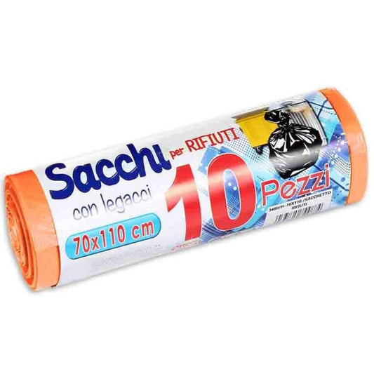 100 BUSTE SACCHI SACCHETTI RIFIUTI SPAZZATURA RACCOLTA DIFFERENZIATA 70X110cm AR