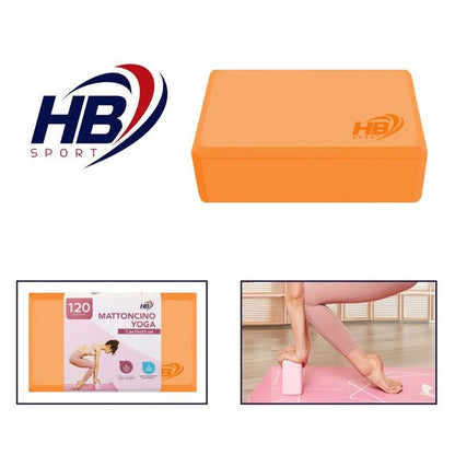 Mattoncino Yoga Schiuma Blocchi Esercizio Fitness Pilates Mattonella | Arancione