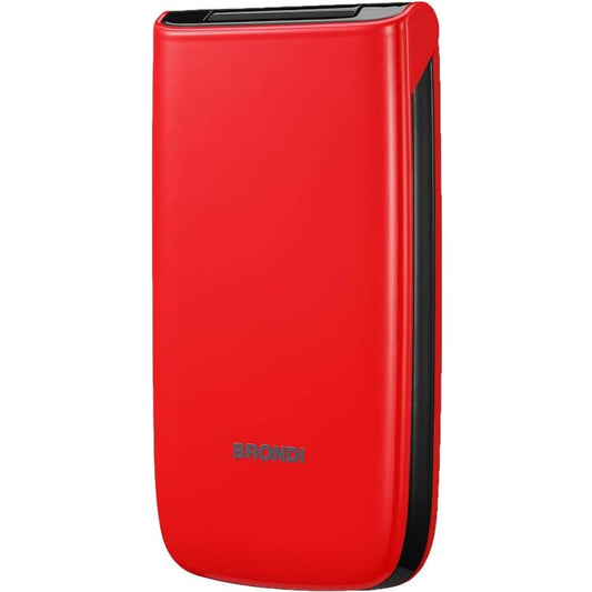 BRONDI MAGNUM 4 CELLULARE GSM FLIP MAXI DISPLAY DUAL SIM FOTOCAMERA 1.3MP ROSSO