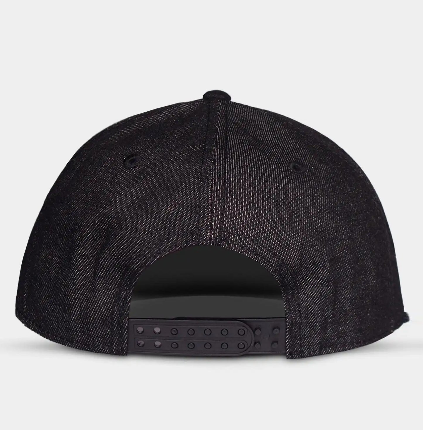 Difuzed - (Street Fighter) Logo Ufficiale Strapback/Snapback - Berretto Effetto Jeans Nero Cappello con Visiera Dritta Cappellino Stile Basket/Baseball Cap
