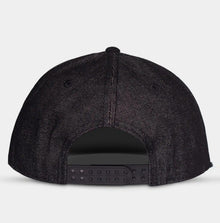 Difuzed - (Street Fighter) Logo Ufficiale Strapback/Snapback - Berretto Effetto Jeans Nero Cappello con Visiera Dritta Cappellino Stile Basket/Baseball Cap