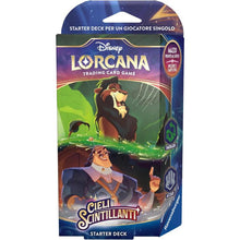 Disney Lorcana "Cieli Scintillanti" Starter Deck Smeraldo/Acciaio Mazzo Tcg Ita