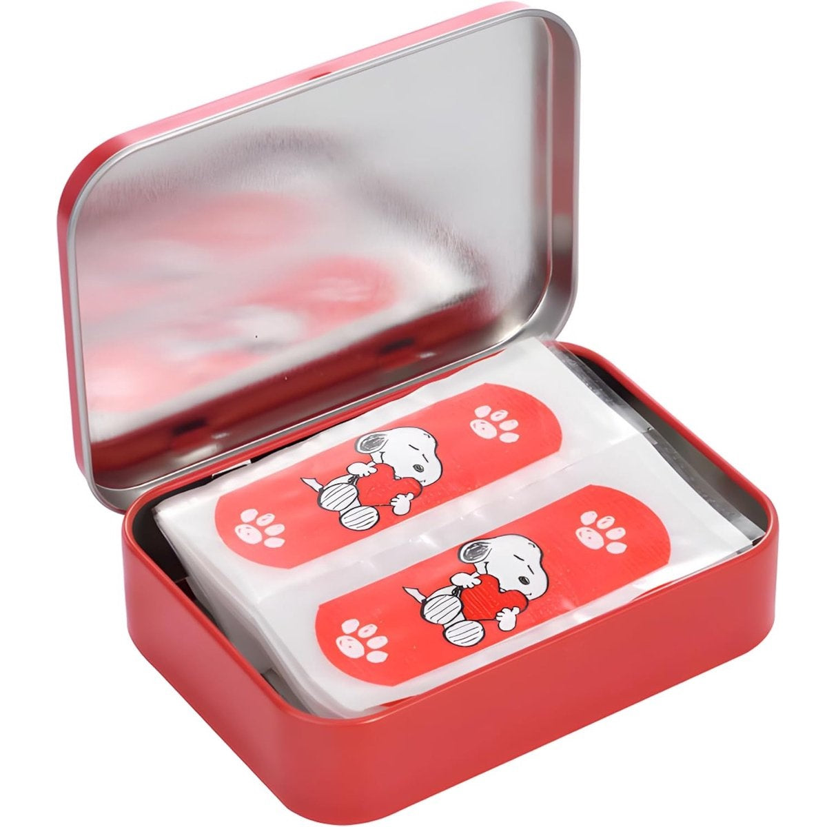 Snoopy Box Metallo 24 Medicazioni Adesive Cerotti Sterili Ragazzi Bambini