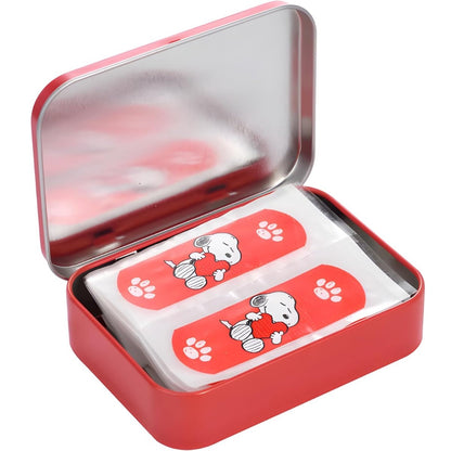 Snoopy Box Metallo 24 Medicazioni Adesive Cerotti Sterili Ragazzi Bambini
