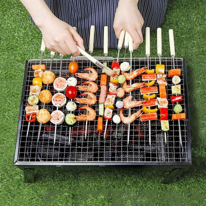 Barbecue da Tavolo Carbonella Grill con Valigetta Portatile Pieghevole Campeggio