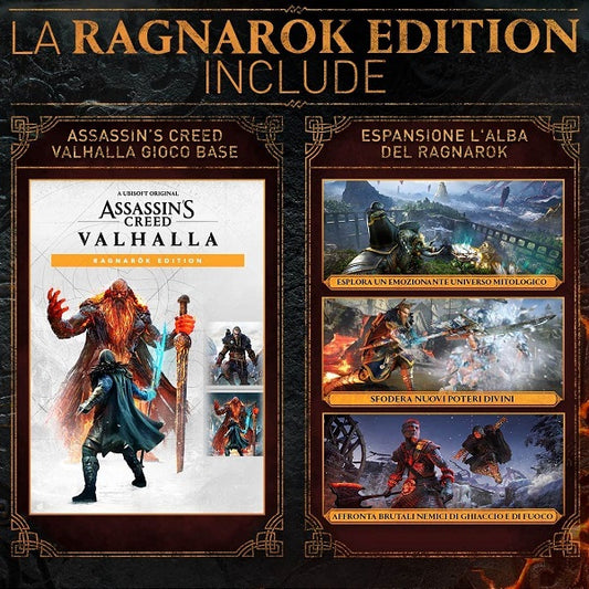 ASSASSIN'S CREED VALHALLA - RAGNAROK EDITION PS5 EU ITALIANO PLAYSTATION 5 NUOVO
