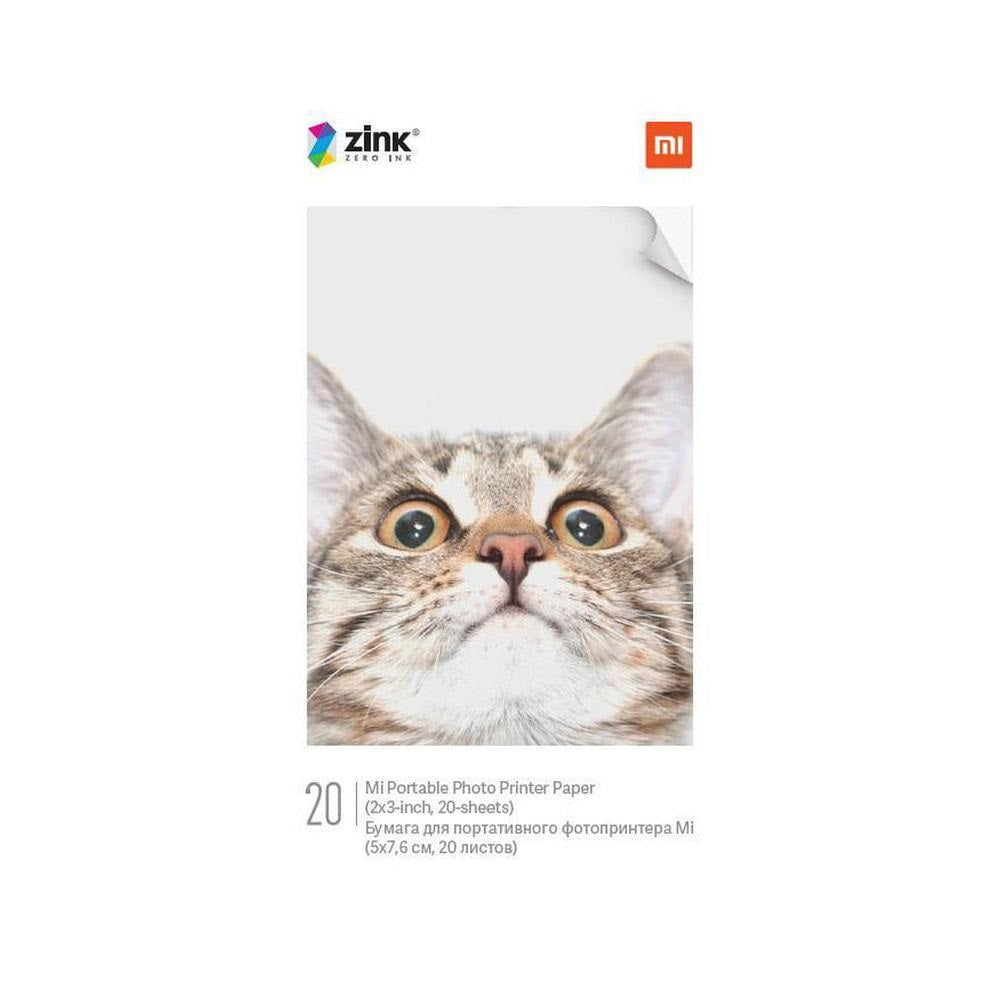 Xiaomi Carta fotografica Portatile per Stampante (20 Fogli) Alta Qualità 5x7.6cm