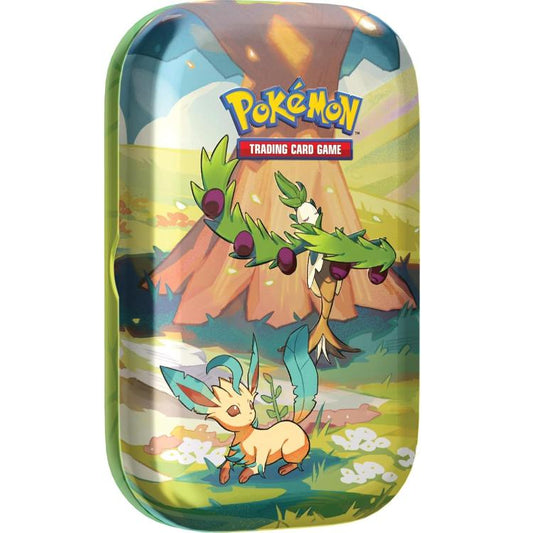 Pokemon Mini Tin: Paldea Sfavillante Collezione Gcc Tcg (Arboliva E Leafeon) Ita