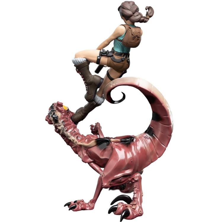 Weta Workshop Tomb Raider "Lara Vs Raptor" #2 Mini Epics Statuetta Figure 24Cm