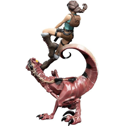Weta Workshop Tomb Raider "Lara Vs Raptor" #2 Mini Epics Statuetta Figure 24Cm