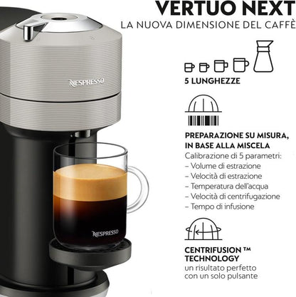 DELONGHI MACCHINA DEL CAFFÈ VERTUO NEXT NESPRESSO CAPSULE M.D.C. XN910B10 GRIGIO