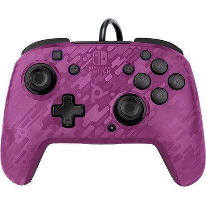 Pdp Controller Wired Nintendo Switch Con Cavo Cablato Faceoff Deluxe Audio Viola
