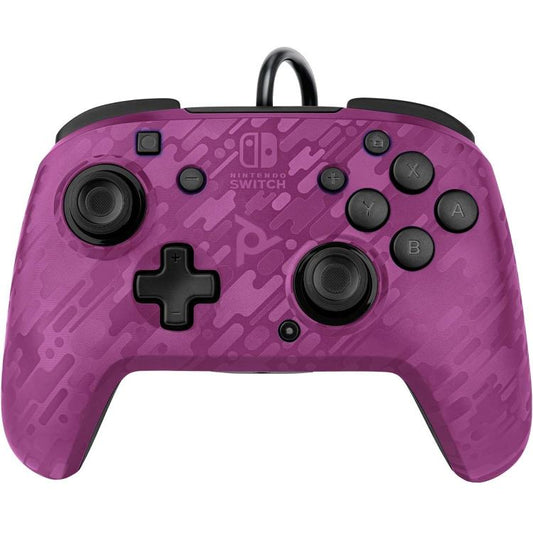 Pdp Controller Wired Nintendo Switch Con Cavo Cablato Faceoff Deluxe Audio Viola