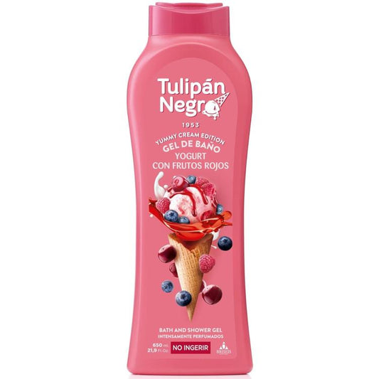 Tulipan Negro Shower Gel Bagno Doccia (Yogurt E Frutti Rossi) Bagnoschiuma 650Ml