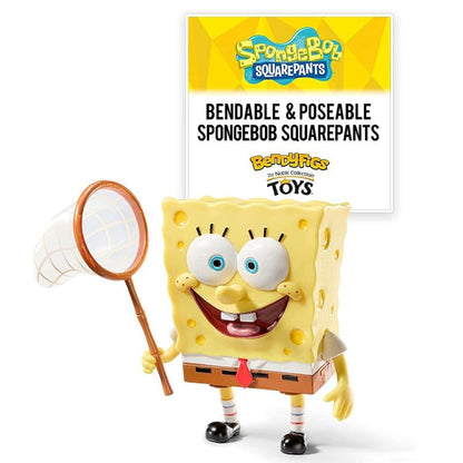 BENDYFIGS - SPONGEBOB SQUAREPANTS (SPONGEBOB) FIGURE WITH DISPLAY STAND GIOCO