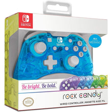 Pdp Mini Controller Ufficiale Nintendo Switch Wired Joystick Cavo Rock Candy Blu