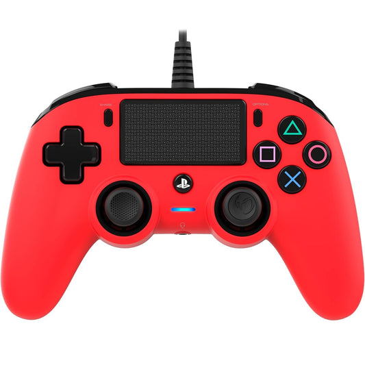 Nacon Controller Wired Pad Playstation 4 Ps4/Pc Joypad Cablato Usb Rosso (Red)